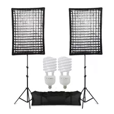 Kit Iluminação Youtuber C/ Softbox Agata 2 50x70cm Greika