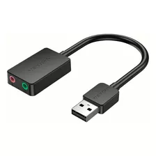 Adaptador De Placa De Som Externa Usb Vention De 2 Portas