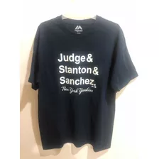 Playera Ny Yankees Azul L Hombre Judge Baseball Beisbol