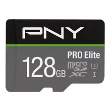 Memoria Microsd Pny 128gb Pro Elite Clase 10 U3 100mb/s