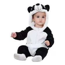 Macacão Fantasia Infantil Bebê Urso Ursinho Panda Branco