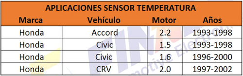 Pera Temperatura Honda Accord Civic Crv Foto 6