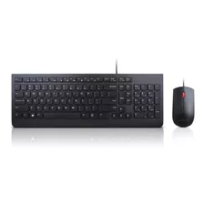 Kit De Teclado E Mouse Lenovo 4x30l79888 De Cor Preto