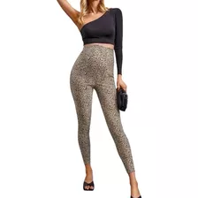 Maternal Leggings De Talle Altocon Estampado De Leopardo