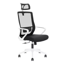 Silla Oficina Blanca Con Cabecera Apoyo Lumbar Denver