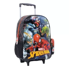 Mochila Spiderman Hombre Araña C/ Carro Ruedas 40cms Marvel