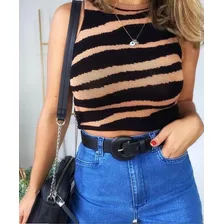 Cropped Zebra Tricot Modal