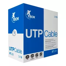 Rollo De Cable Utp Xtech Xtc-226 Gris Cat6 24 Awg 305 Mts.