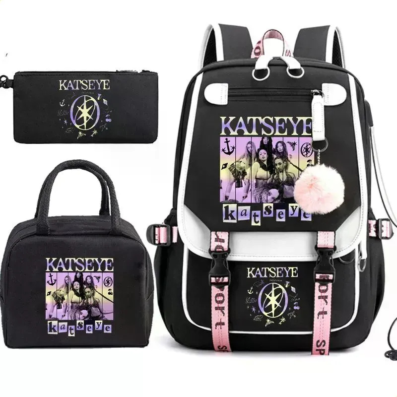 Set Escolar Katseye Mochila Lunchera Cartuchera