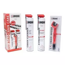 Kit Limpia Ipone Cadena Lubricante Y Cepillo Ipone Fas Motos