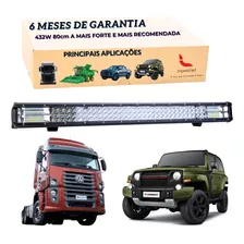 Barra 144 Led Automotivo 80cm 432w Farol Milha Off Road Jeep