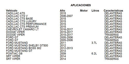 Balatas Delanteras Grc Mustang 2012 Shelby Gt500 Ford Foto 4