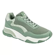 Tenis Plataforma Dama Clasben Verde 117-028