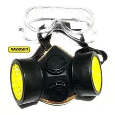 Mascara Doble Filtro + Antiparra Gas, Polvos, Fumigaciones