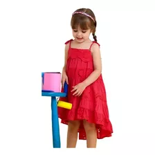 Vestido Infantil Pink Lesie Mullet Tendência Super Luxo