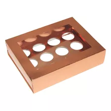 Caixa Para Brigadeiro Bombom 12 Cavidades 16x12x4 Rose