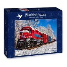 Puzzle 1500 Tren Rojo En La Nieve Bluebird