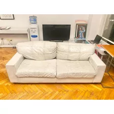 Sillón 3 Cuerpos Tapizadocuero A Reciclar Armazón Excelente