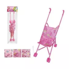 Carrinho Boneca, Wellmix, Plástico, Estampado, Wb3639