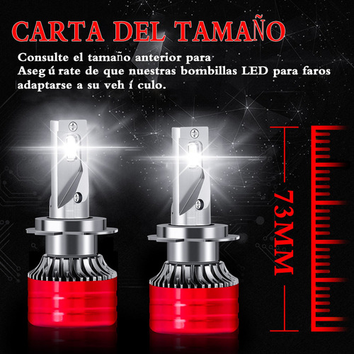 Kit Focos Bombilla Led H7 Luz De Cruce Para Kia 80w 14000lm Foto 4