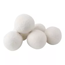 6 Dryer Ball De Lã Para Lavar E Secar Roupa Remover Pelinhos