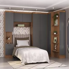 Guarda-roupa Modulado 7 Portas 4 Gavetas 5 Peças Hecol