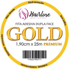 Fita Adesiva Hairline Gold P/ Prótese Capilar 1.90mm X 25m 