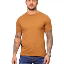 Camiseta Masculina Básica Slim Algodão Premium