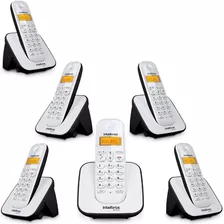 Kit Telefone Ts 3110 Intelbras E 5 Extensão Data Hora Alarme Cor Preto