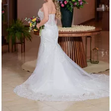 Vestido De Noiva Para Casamentos Branco Primeiro Aluguel