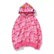 Shark Sudadera Bape Shark Sudadera Negro Rosa Sudadera