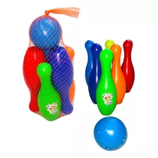 Bolos Plásticos Juguete 25 Cms Paquete X 6 Pinos + 1 Bolas