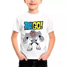 Camiseta Infantil Jovens Titans Em Ação Cyborg #14