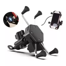 Soporte De Celular Para Moto Con Cargador Usb