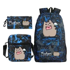 Mochilas De Gato De Dibujos Animados Kawaii Estudiante Linda