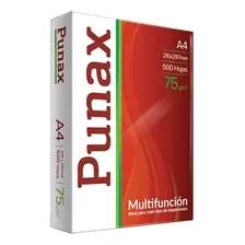 Resma Papel Punax A4 75 Gr. 500 Hojas X Unidad Color Blanco