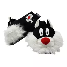 Pantufa Frajola 3d, Oficial Looney Tunes, Solado De Borracha