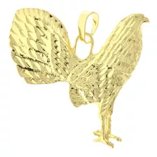 Hermoso Dije Gallo Grande. Chapa De Oro 18k. Sin Cadena