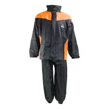 Impermeable 2 Piezas Negro/naranja Set