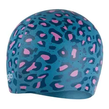 Gorra Natacion Speedo Silicona - Entrenamiento - Full Salas Color Azul Print