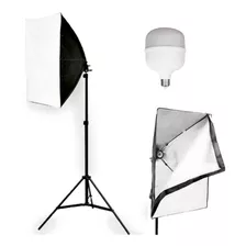 Kit Soft Box 50 X 70 Com Lampada Led Estudio Luz Continua