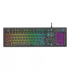 Teclado Gamer Hp K500f Qwerty Español Color Negro Con Luz Rgb