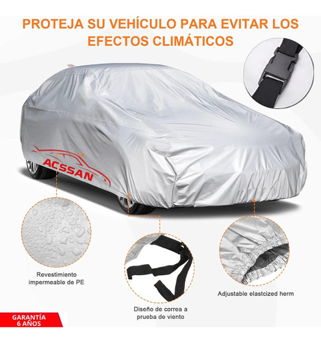 Protector Cubreauto Con Broche Impermeable Acura Mdx 2018 Foto 2