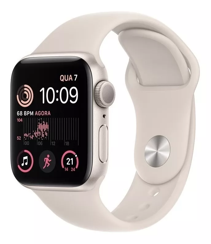 Apple Watch Se Gps - Caixa Estelar De Alumínio 40 Mm - Pulseira Esportiva Estelar - Padrão