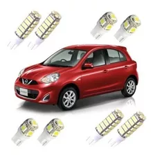 Kit Lampadas Led Nissan March Farolete Teto Placa Ré