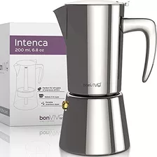 Intenca Stovetop Espresso Maker - Luxurious, Stainless ...