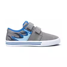 Tenis Supra Stacks Ii Vulc Grey Blue Flame Junior 58334-080