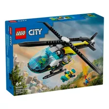 Lego Helicóptero De Rescate Para Emergencias