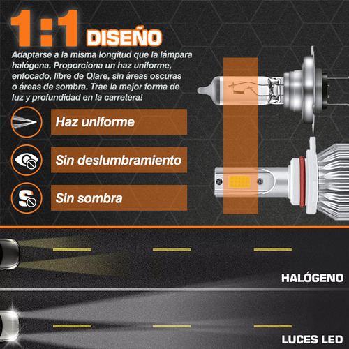 Kit De Focos Led H9 H11 Para Chevy Impala Limited 2014-2016 Foto 4