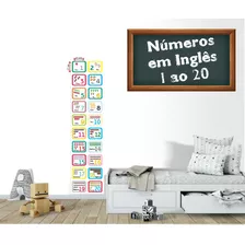 Papel De Parede Números Em Inglês 1 Ao 10 Adesivo 2mx50cm